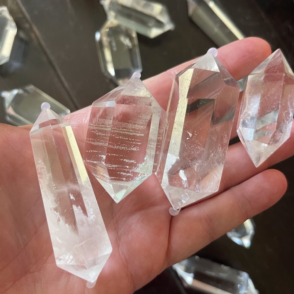 Double point natural quartz crystal - Picture 4 of 10